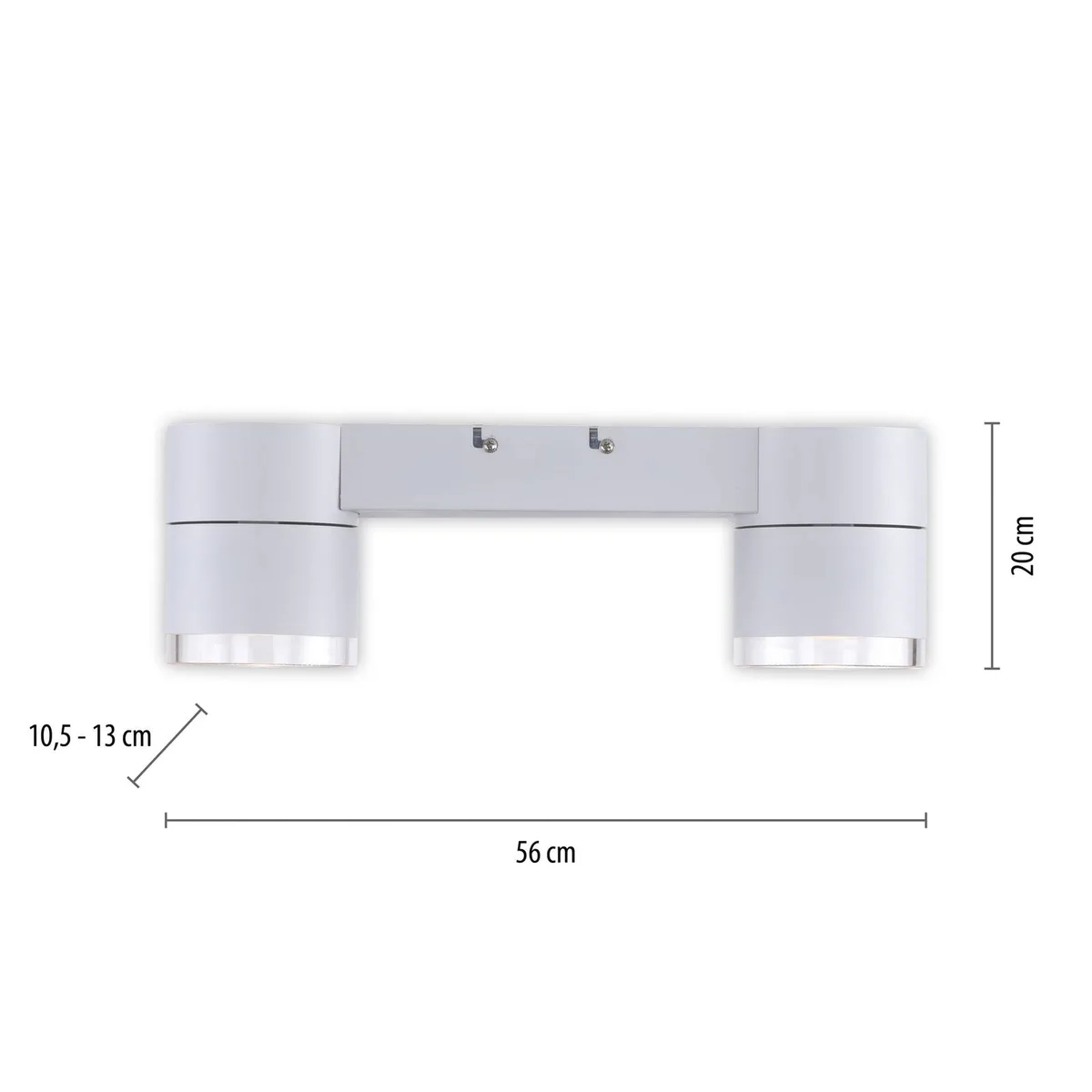 LED plafondlamp PURE Nola, 2-lamps de Paul Neuhaus en Blanc – photo produit