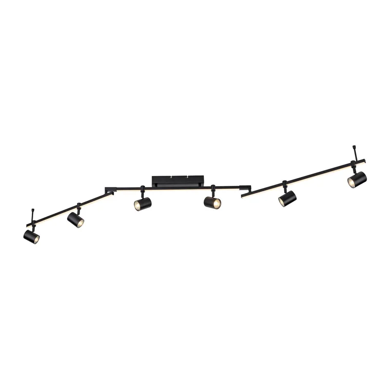 LED plafondspot Barik, 188 cm, verstelbaar von Paul Neuhaus in Schwarz, Weiß – Produktfoto