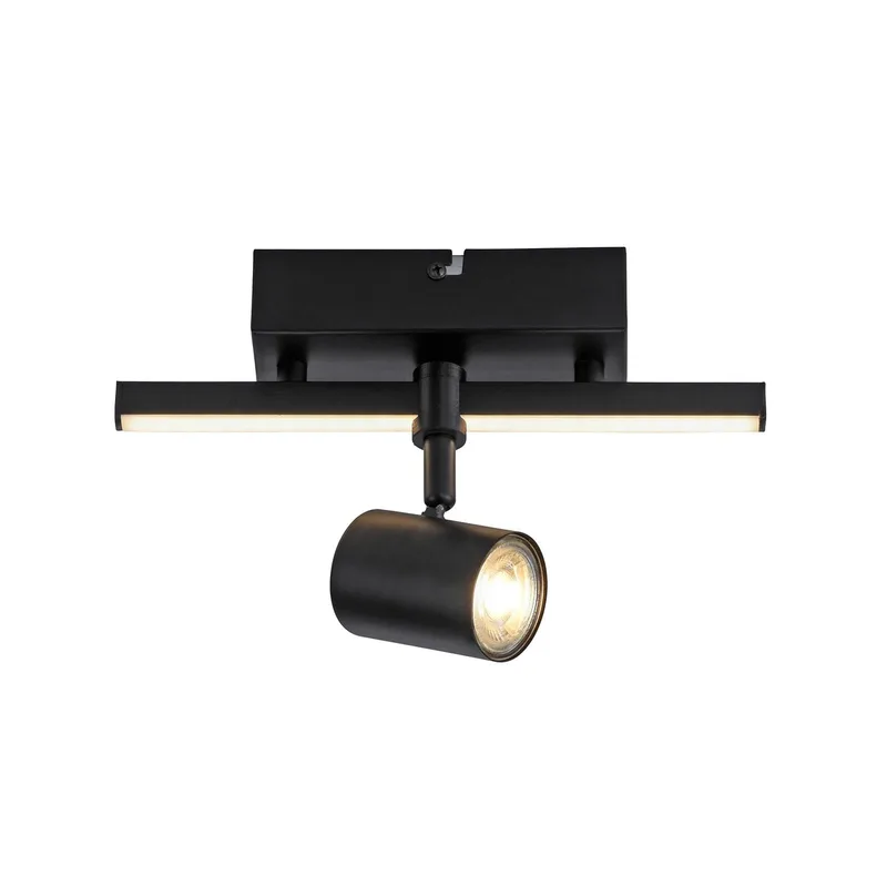 LED plafondspot Barik, 26 cm, verstelbaar fra Paul Neuhaus i Sort, Hvid – produktbillede