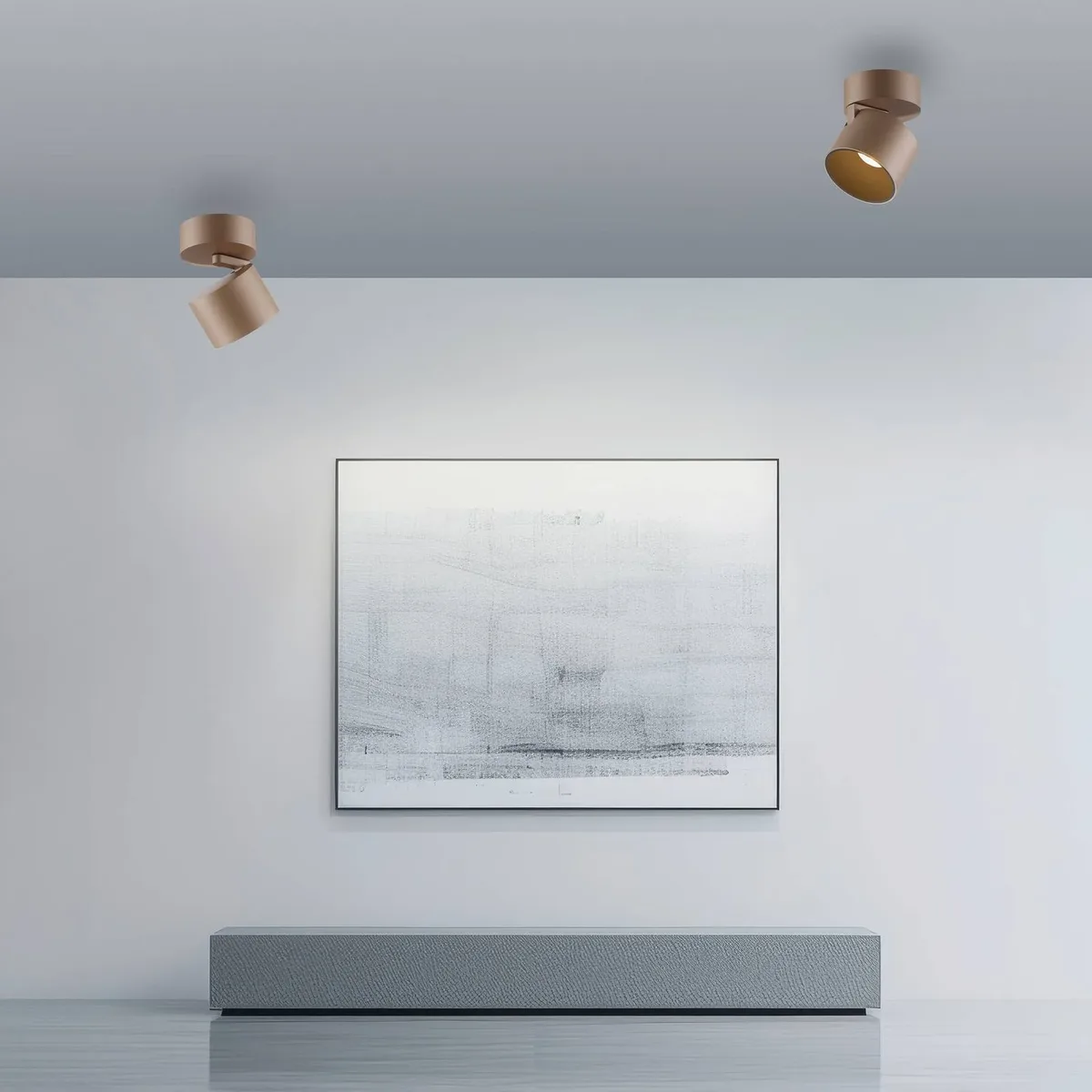LED plafondspot PURE Cup, bronskleurig, Ø 9,5 cm, metaal by Paul Neuhaus in Bronze – product photo
