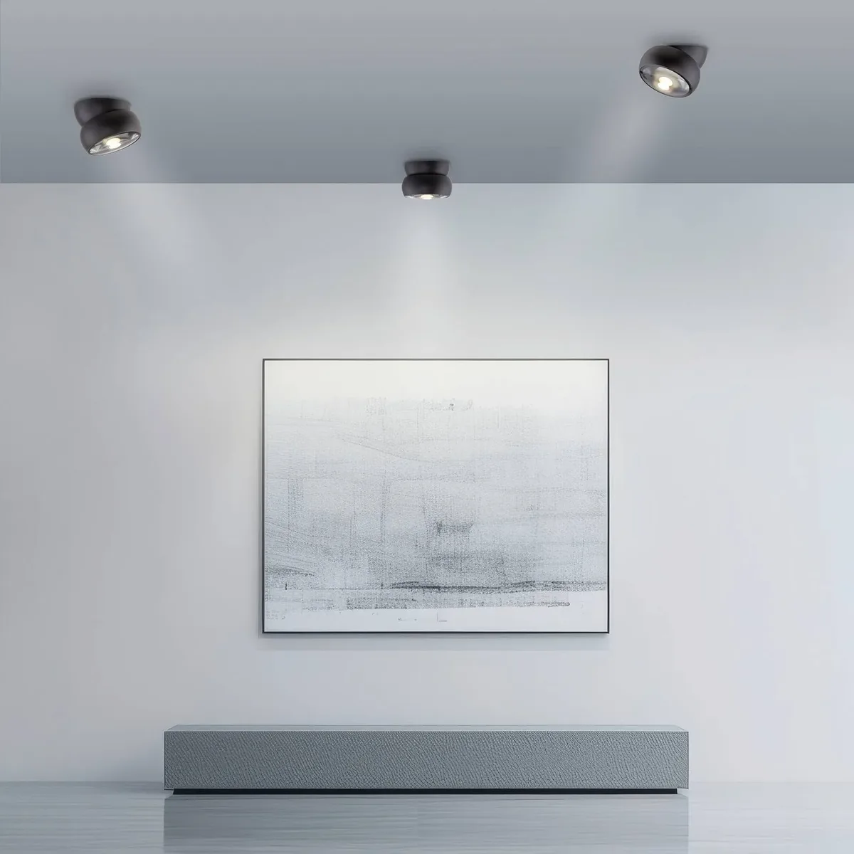 LED plafondspot PURE Move, Ø 12 cm, metaal/glas de Paul Neuhaus en Noir – photo produit