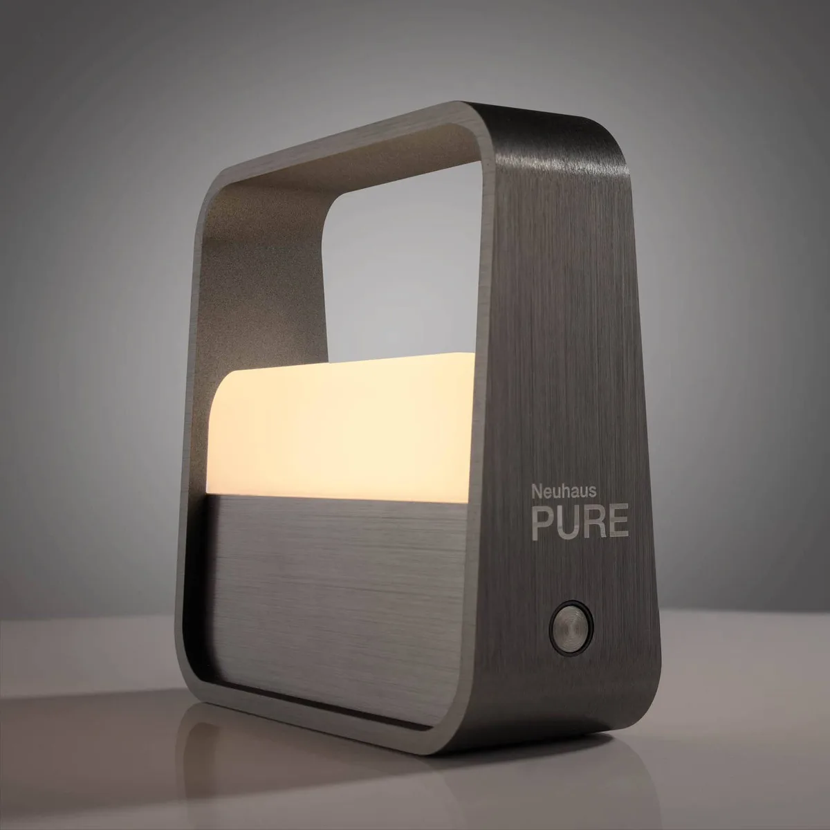 LED tafellamp op batterijen PURE Go, aluminium de Paul Neuhaus en Gris – photo produit