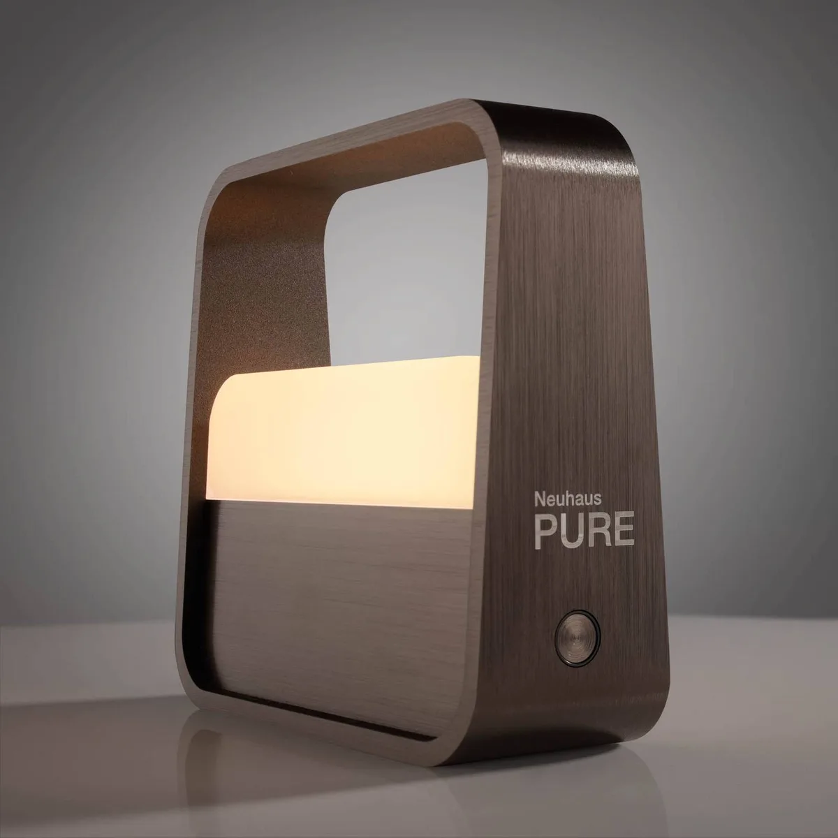 LED tafellamp PURE Go, donkermetaalbruin, aluminium de Paul Neuhaus en Donker metaalbruin – photo produit