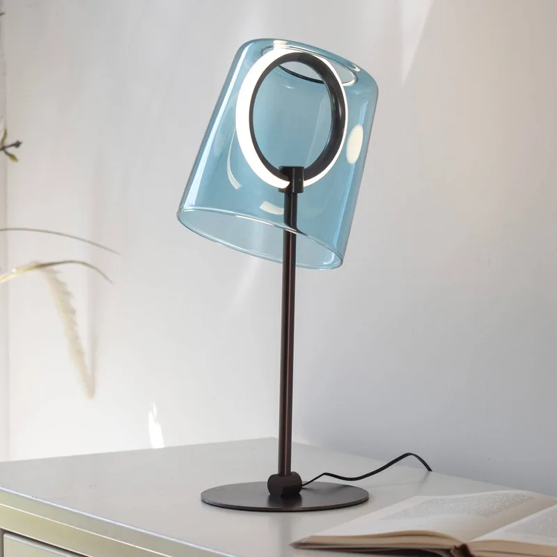 LED tafellamp Zula, hoogte 42 cm fra Paul Neuhaus i Blå – produktbillede