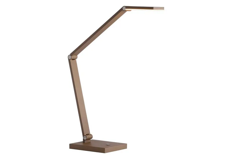 LED Tischleuchte SAMSKY, Bronzefarben, Aluminium, Touchsensor, Anpassung der Farbtemperatur, Dimmfunktion, LED fest integriert, Extra-Warmweiß, Neutralweiß, Memoryfunktion, Verstellbar, B 48,5 x H 70 x T 15 cm von Paul Neuhaus in Braun – Produktfoto
