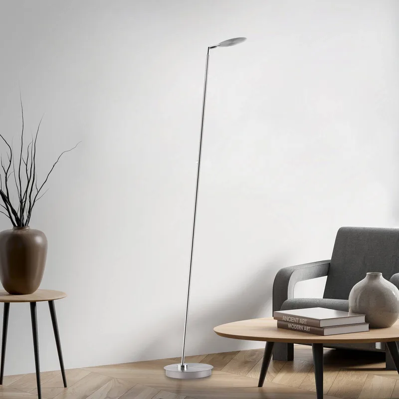 LED vloerlamp Akku-Bente, grijs, CCT, USB-C fra Paul Neuhaus i Staal – produktbillede