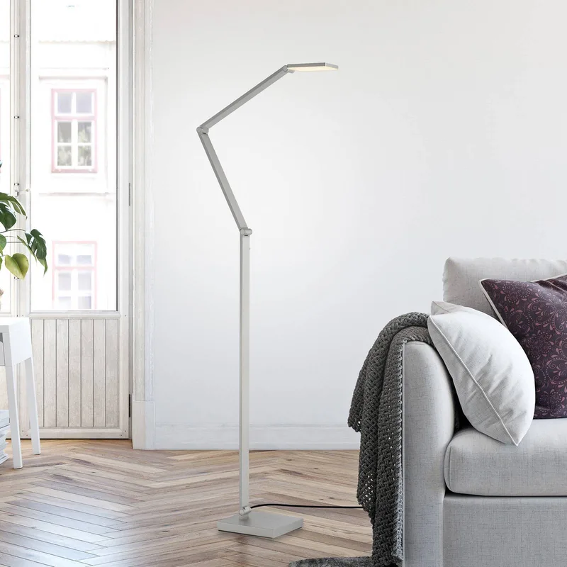 LED vloerlamp SAMSKY, hoogte 161 cm, metalen aanraakdimmer de Paul Neuhaus en Staal – photo produit