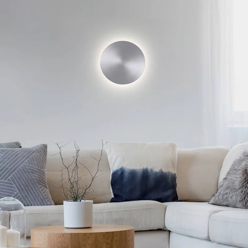 LED wandlamp batterij Puntua Ø 18 cm de Paul Neuhaus en Aluminium – photo produit