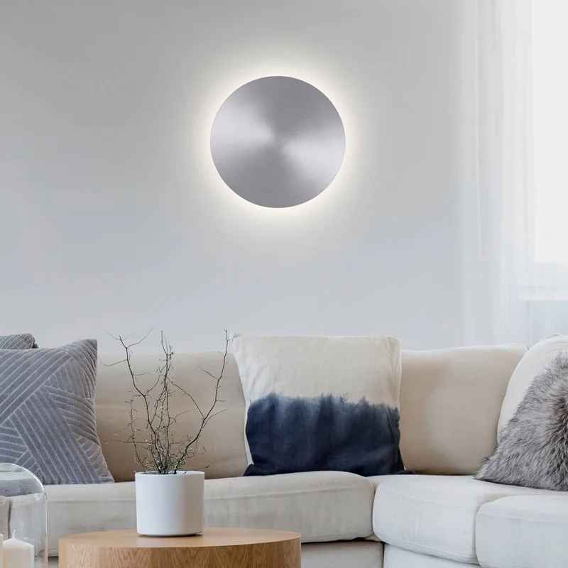 LED wandlamp batterij Puntua Ø 25 cm de Paul Neuhaus en Aluminium – photo produit