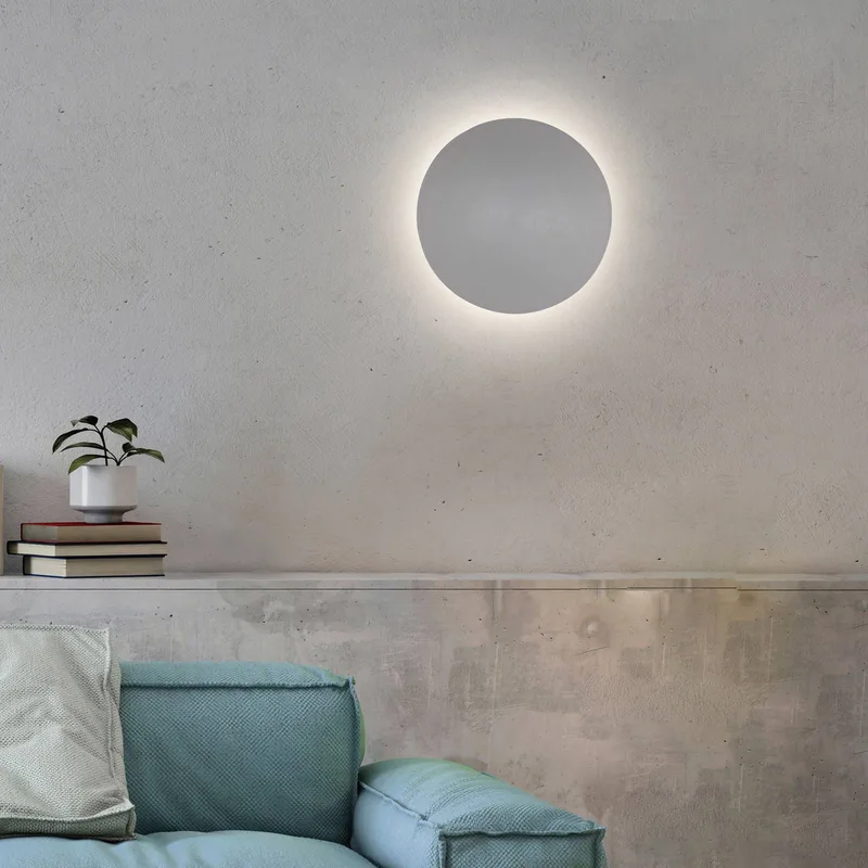 LED wandlamp batterij Puntua Ø 25 cm grijs de Paul Neuhaus en Grijs mat – photo produit