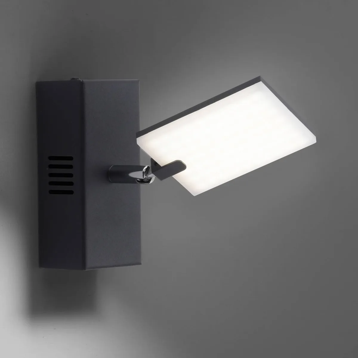 Mira LED wandlamp met remote, CCT, zwart van Paul Neuhaus in Gesatineerd zwart – productfoto