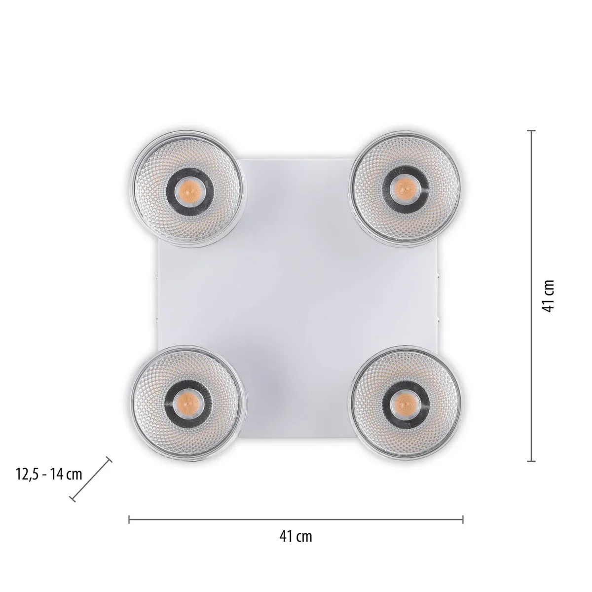 Nola LED plafondlamp 4-lamps de Paul Neuhaus en Blanc – photo produit