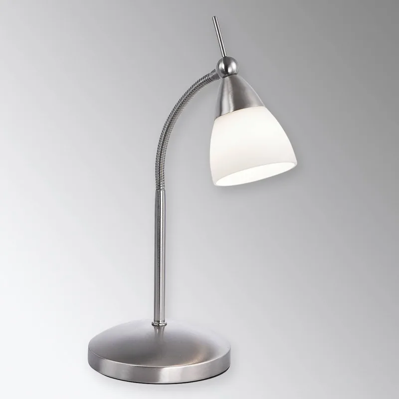Pino tafellamp, grijs, 45 cm, dimbaar, G9 fra Paul Neuhaus i Staalgrijs, Hvid – produktbillede
