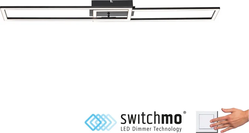 Plafondlamp Iven 101 x 20 cm de Paul Neuhaus en Noir – photo produit