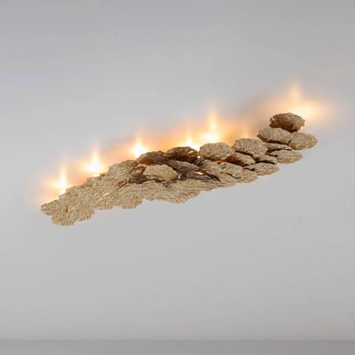 Plafondlamp Virella, oud-messingkleurig, lengte 110 cm, metaal fra Paul Neuhaus i Oud messing – produktbillede