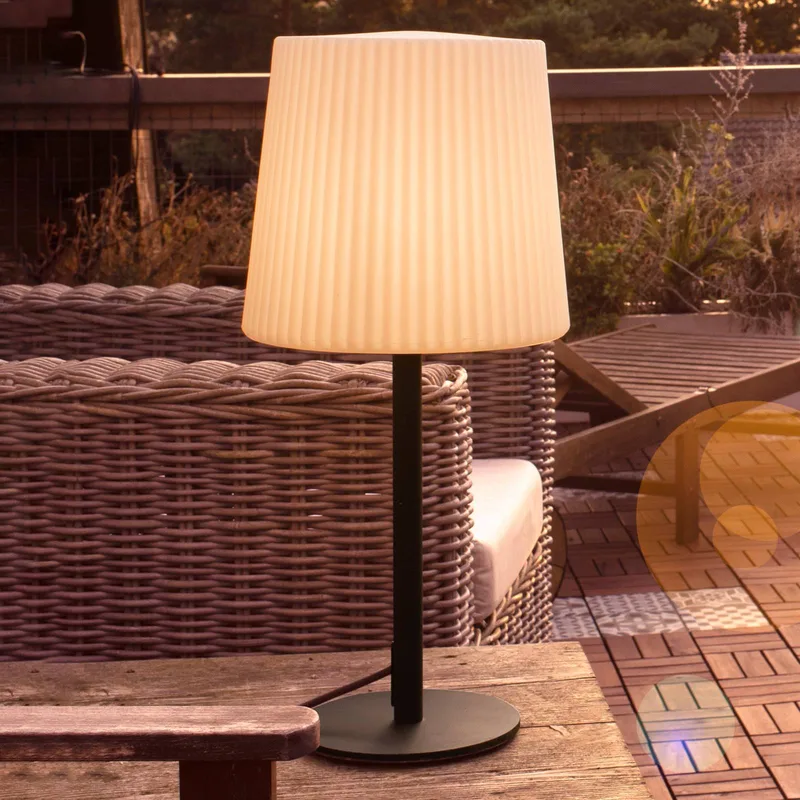 tafellamp Falter, IP65, hoogte 60 cm von Paul Neuhaus in Anthrazit, Weiß – Produktfoto
