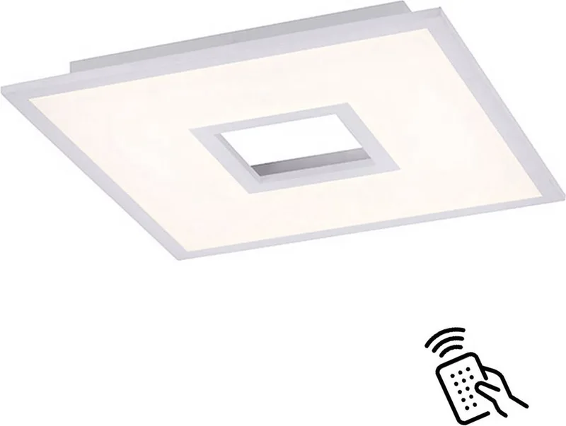 tile - Design LED Dimbare Plafondlamp met Dimmer - 1 lichts - L 45 cm - Woonkamer | Slaapkamer | Keuken by Paul Neuhaus in White – product photo