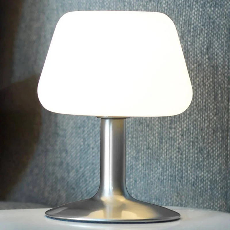 Till tafellamp, staalkleurig, glas, dimbaar de Paul Neuhaus en Staal, Blanc – photo produit