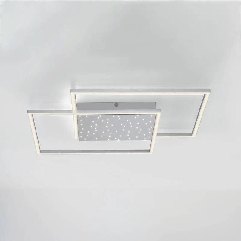 Yuki LED-loftlampe, kantet form fra Paul Neuhaus i Aluminium, Hvid – produktbillede