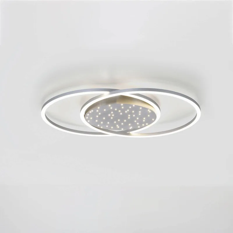 Yuki LED-Deckenlampe, runde Form von Paul Neuhaus in Aluminium, Weiß – Produktfoto