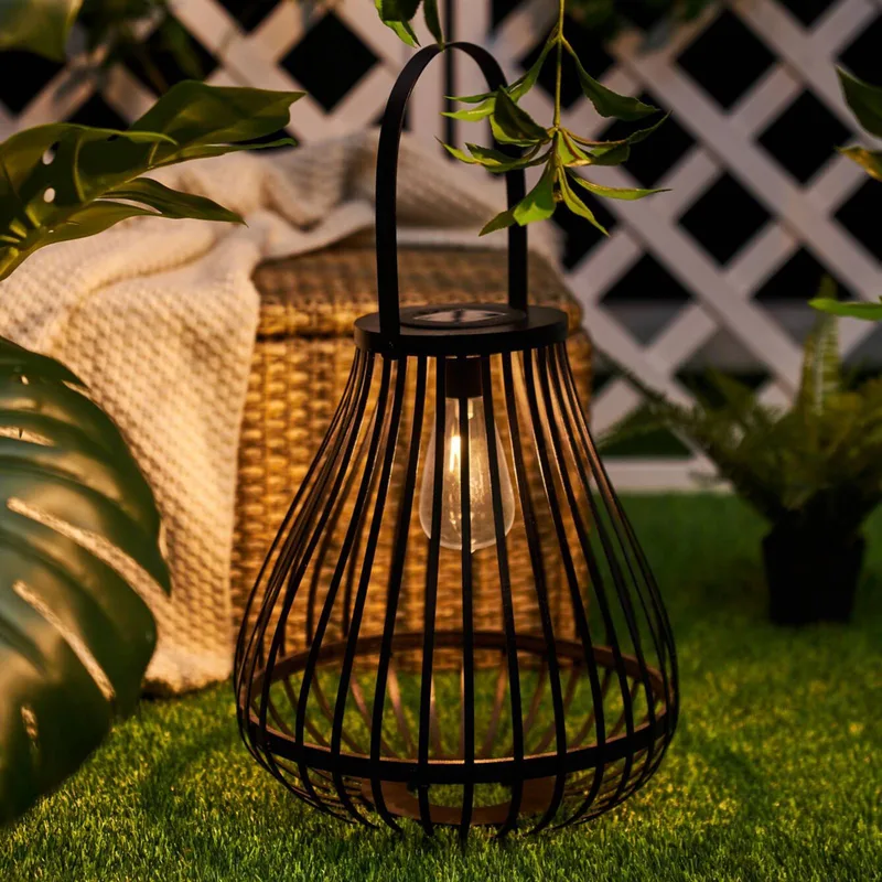 LED-tafellamp op zonne-energie SUNSHINE SPARK 34 cm IP44 de Pauleen en Noir – photo produit