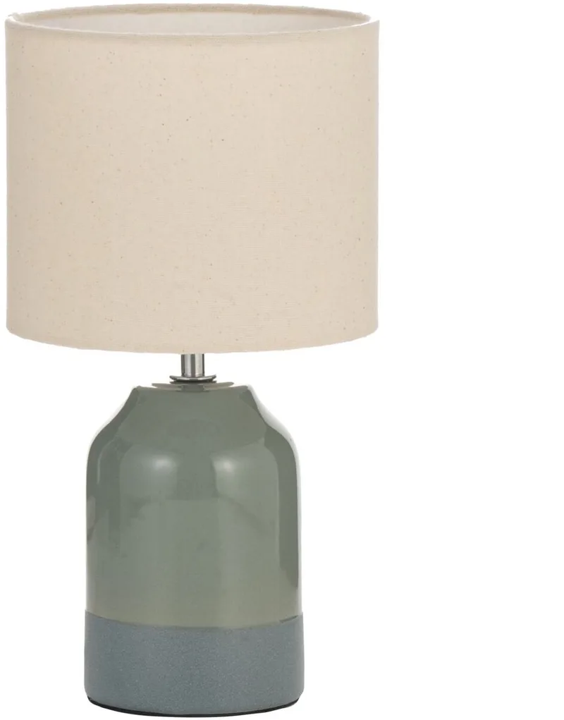LED Tafellamp Sandy Glow - E14 - Max. 20W - Woonkamer, Slaapkamer & Eetkamer - Crème/Groen de Pauleen en Crème, Vert – photo produit