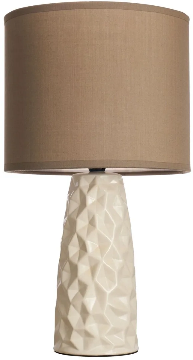Paulmann Pauleen LED-tafellamp Fancy Sculpt E14 max. 20W Taupe, Crème de Pauleen en Taupe, Crème – photo produit