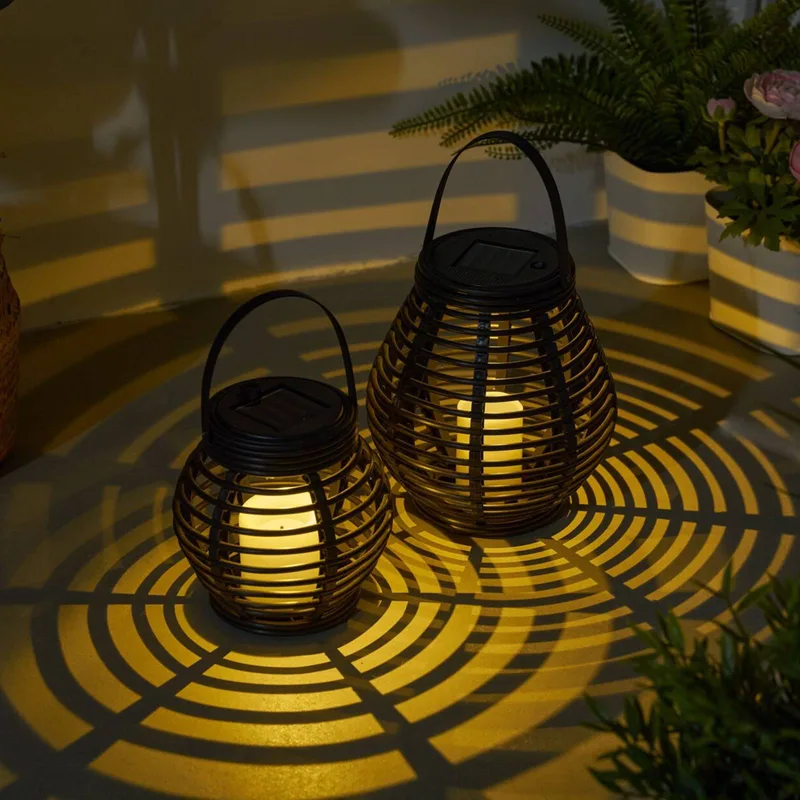 Sunshine Glow LED-Solarlaterne, 2 Stück von Pauleen in Schwarz – Produktfoto