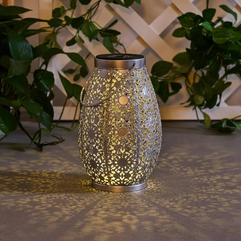 Sunshine Temptation LED lantaarn op zonne-energie 23 cm de Pauleen en Argent – photo produit