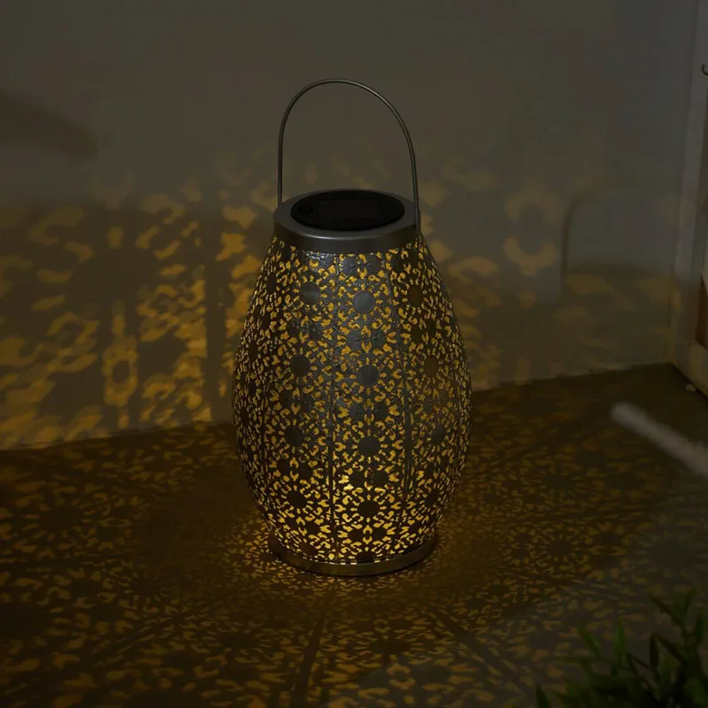 Sunshine Temptation LED solcelle lanterne 27 cm fra Pauleen i Sølv – produktbillede