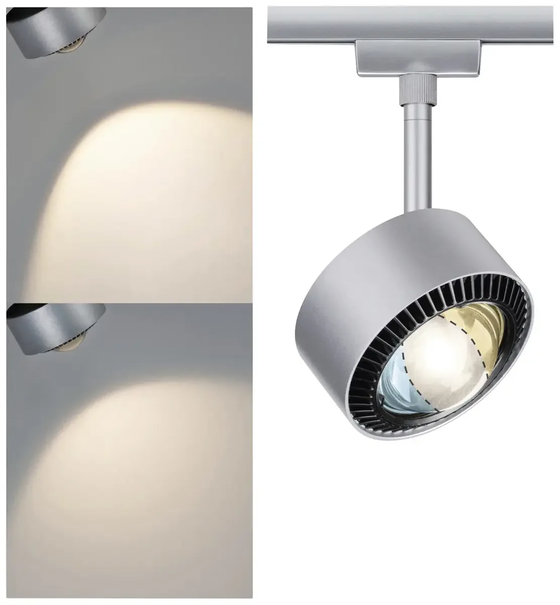 Aldan Spot LED sur rail URail LED intégrée 8 W LED chrome (mat) de Paulmann en Chrome – photo produit