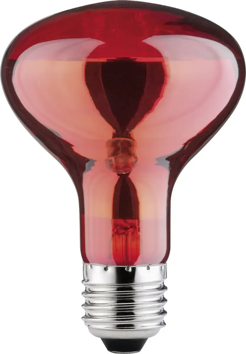 IR-lampa E27 60 W (Ø x L) 80 mm x 115 mm 230 V 1 st från Paulmann i Röd – produktbild