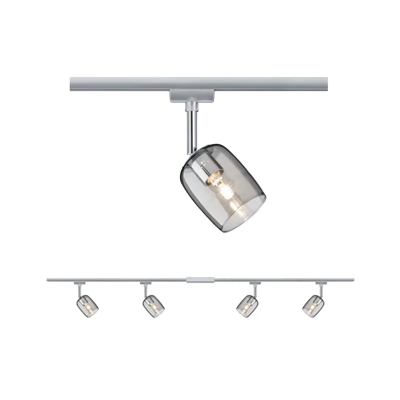 Blossom 4 Deckenleuchte Urail-set Chrom/Smoke fra Paulmann – produktbillede