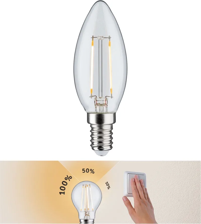 Paulmann 28572 LED EEK F (A - G) E14 2.7 W Warmweiß (Ø x H) 35 mm x 97 mm 1 St. von Paulmann – Produktfoto