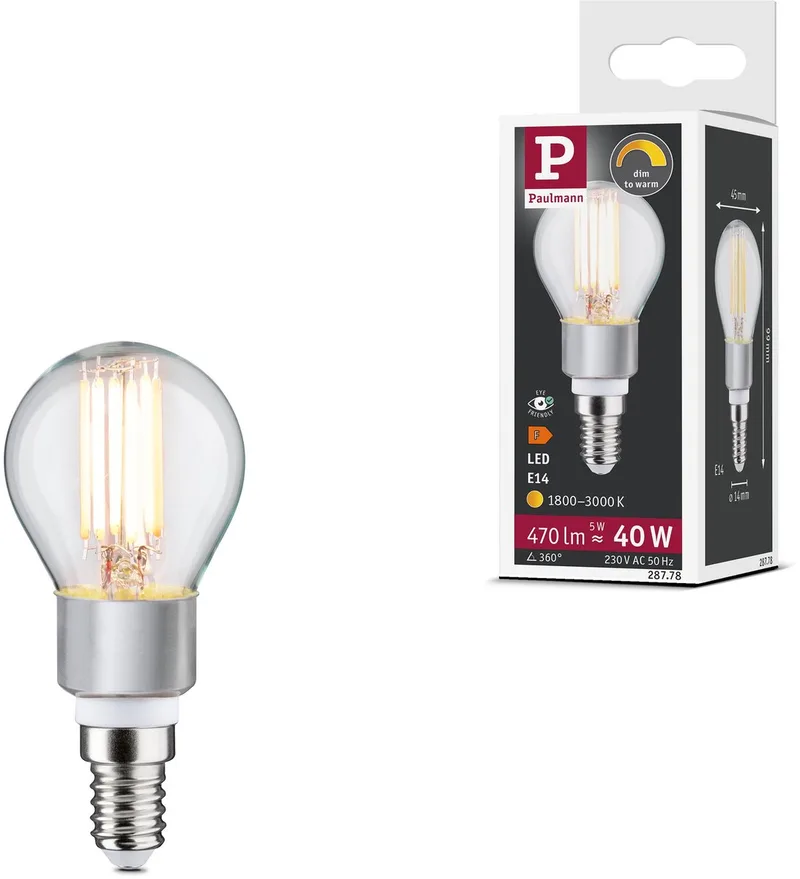 Paulmann 28778 LED CEE F (A - G) E14 5 W (Ø x H) 45 mm x 99 mm 1 pc(s) de Paulmann – photo produit