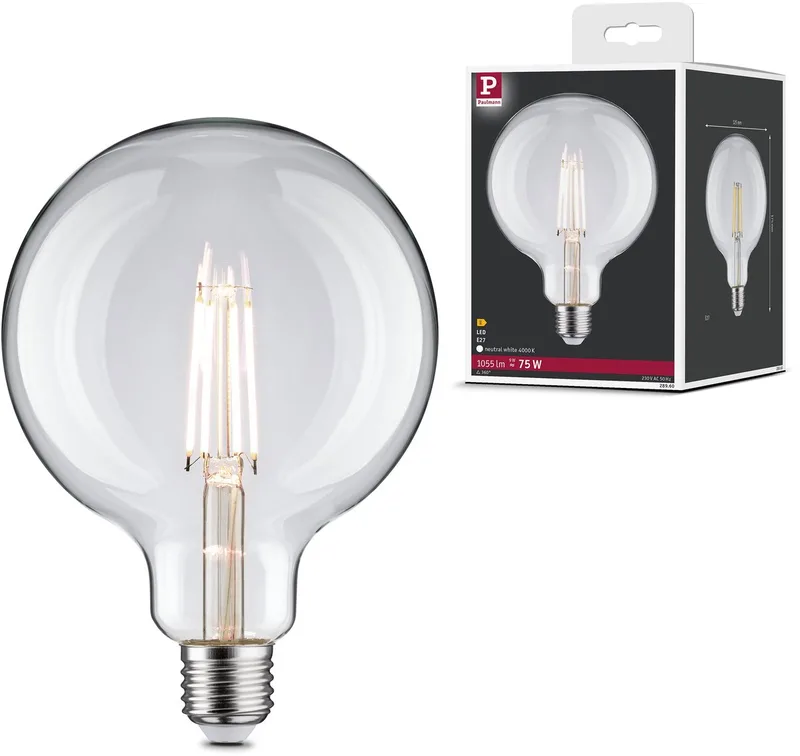 Filament 230 V LED Globe G125 E27 1055lm 9W 4000K Helder de Paulmann – photo produit