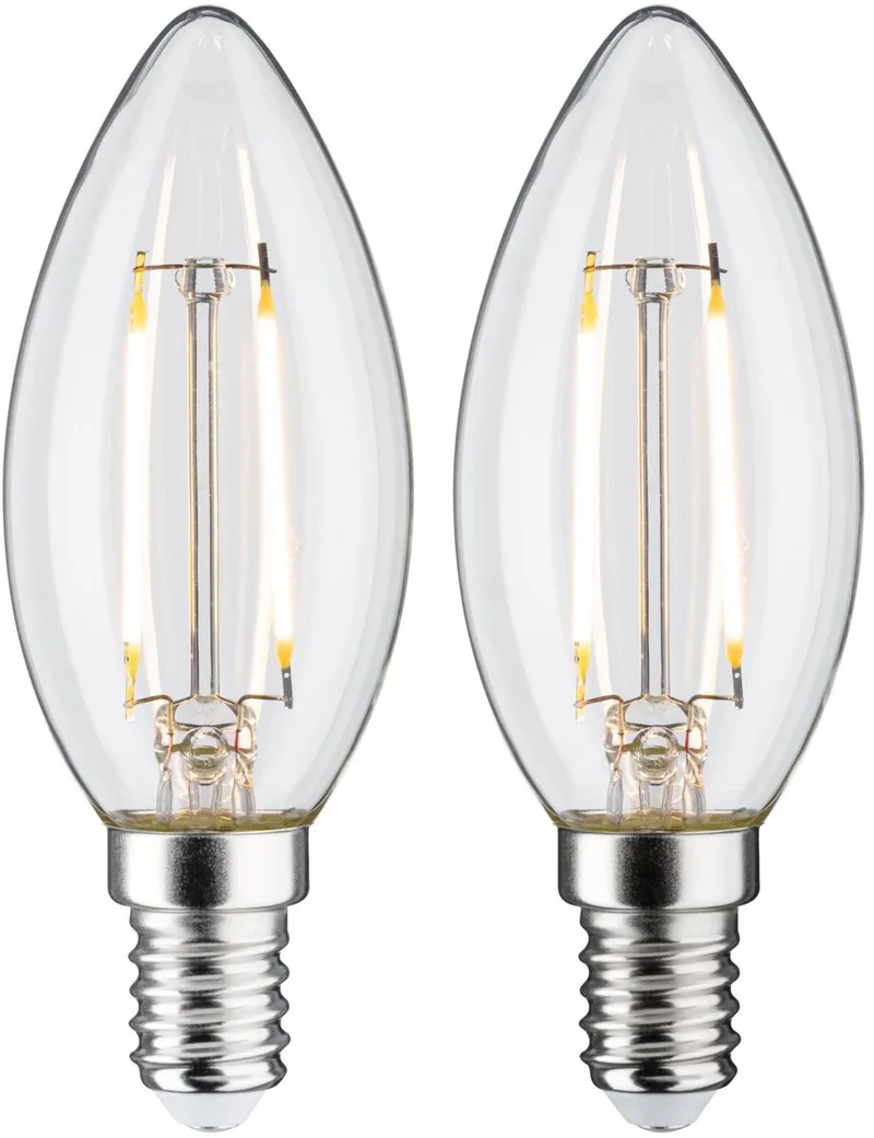 Filament 230 V LED kaars E14 2x250lm 2x2,7W 2700K Helder de Paulmann – photo produit