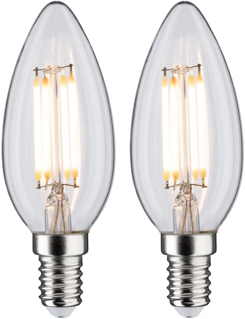 Filament 230 V LED kaars E14 2x470lm 2x4,5W 2700K Helder de Paulmann – photo produit
