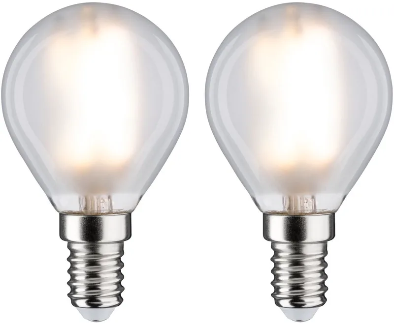 Filament 230 V LED-kogellamp E14 2x470lm 2x4,5W 2700K Mat de Paulmann – photo produit