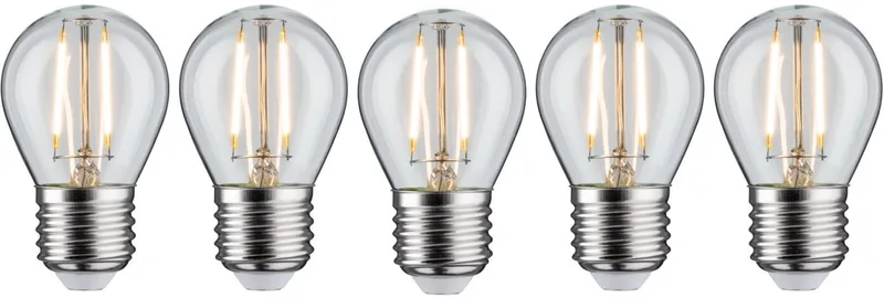 Filament 230 V LED-kogellamp E27 5x250lm 5x2,6W 2700K Helder fra Paulmann – produktbillede