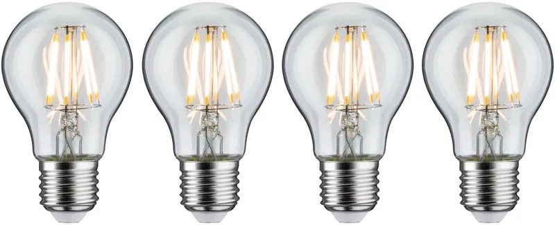 Filament Set LED-gloeilamp E27 230V 4x806lm 4x7W 2700K Helder de Paulmann – photo produit