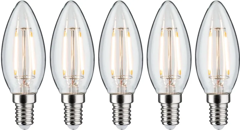 Filament Set LED-kogellamp E14 230V 5x250lm 5x2,6W 2700K Helder de Paulmann – photo produit