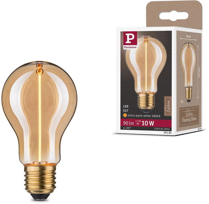 Paulmann 29184 LED E27 Birnenform 2.2 W (Ø x H) 60 mm x 108 mm 1 St. von Paulmann – Produktfoto