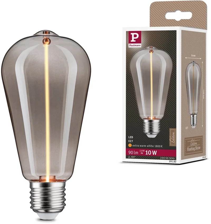 Paulmann 29182 LED E27 forme de cône 2.8 W (Ø x H) 64 mm x 138 mm 1 pc(s) de Paulmann – photo produit
