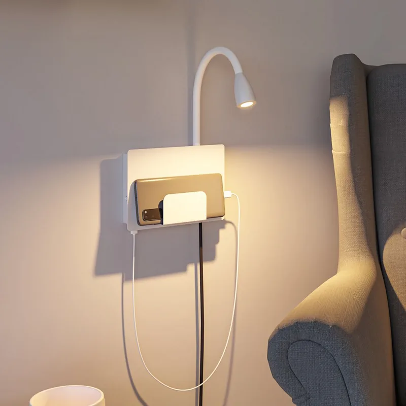 Halina LED wandlamp USB C mat wit by Paulmann – product photo