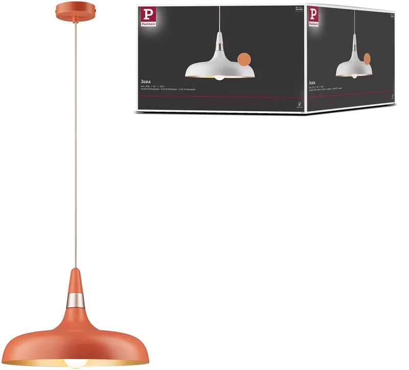 Hanglamp Juna Style E27 max. 20W dimbaar Metaal von Paulmann in Peach – Produktfoto