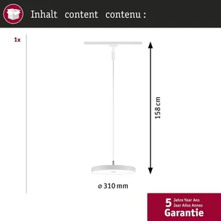 Hildor LED-Schienenstrahler URail 15 W LED Weiß von Paulmann – Produktfoto 1 von 3