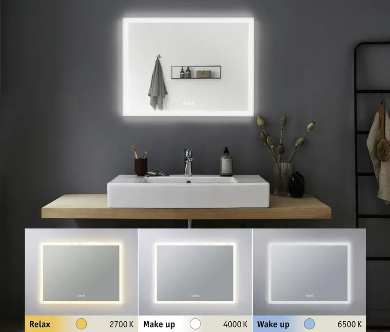 HomeSpa Mirra 93013 Wandlamp voor badkamer Warmwit Chroom, Wit fra Paulmann i Krom, Hvid – produktbillede