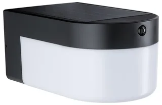 Hybrid LED-wandarmatuur voor buiten Calyne House 230V + Solar IP44 hoekig 145x229 mm 3000K 2,3W 230lm 230V by Paulmann in Black – product photo 2 of 2