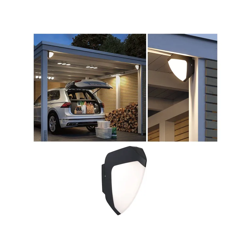 Ikosea sensor-buitenwandlamp LED 3.000K van Paulmann in Antraciet – productfoto